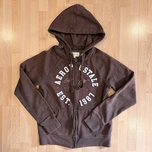 Aeropostale | Brown East Coast Full-zip up hoodie